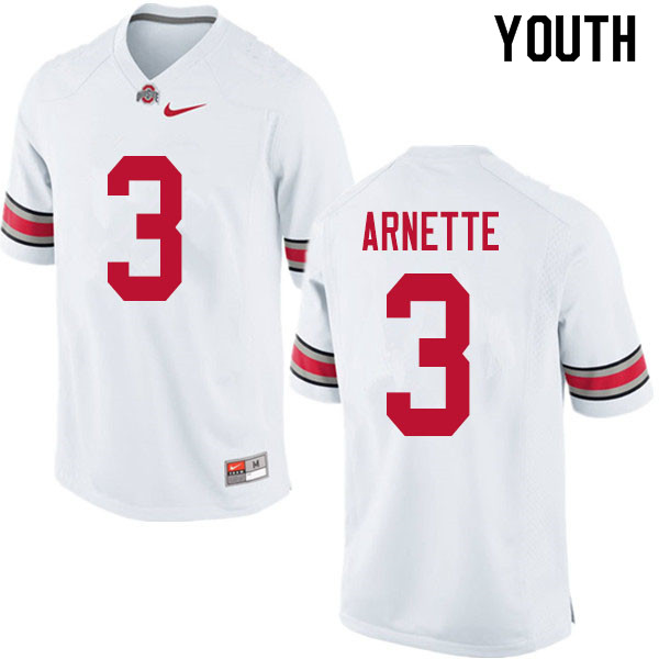 Youth #3 Damon Arnette Ohio State Buckeyes College Football Jerseys Sale-White